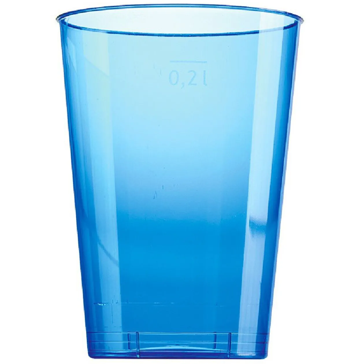 Verre en plastique bleu x 6