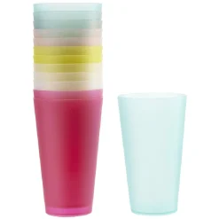 Verre en plastique coloré réutilisable x12