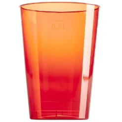 Verre en plastique rouge x 6