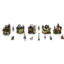 Village de Noël et personnages résine