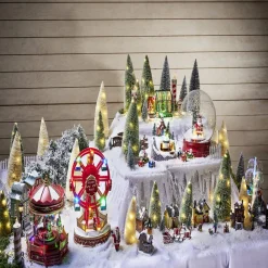 Village de Noël et personnages résine