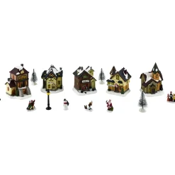 Village de Noël et personnages résine