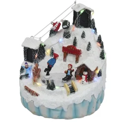 Village de Noël montagne enneigée lumineuse 16 LED multicolore fixe